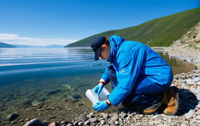 생태학 연구기관 - **Prompt:** Inside a cutting-edge, brightly lit Russian ecological research institute laboratory, a ...
