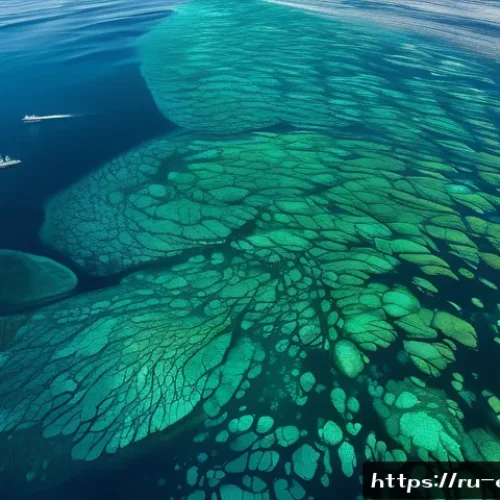 Home 32 대양 순환과 생태 - A vibrant underwater scene illustrating the Kuril Islands upwelling zone, featuring cold, nutrient-r...