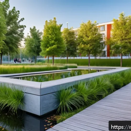 Home 17 녹색건축과 생태 - A modern urban park in a Russian city featuring lush green spaces with diverse native plants and a n...